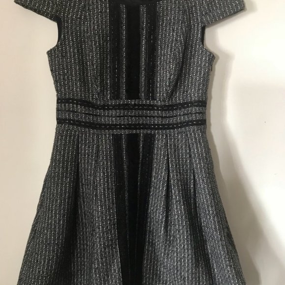 Monsoon Black and White Tweed Dress - Picture 2 of 5
